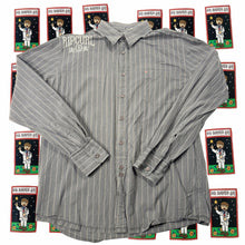 Load image into Gallery viewer, Y2K Rip Curl Men's Grey Striped Long Sleeve Button-Down Shirt XL - Image 1