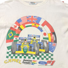 Load image into Gallery viewer, Vintage 90s Camel Benetton Formula 1 Racing Team T-Shirt Fits S-M - Image 2