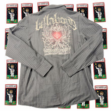 Load image into Gallery viewer, Y2K Billabong Men's Grey Pinstripe Long Sleeve Button-Down Shirt Size L - Image 3