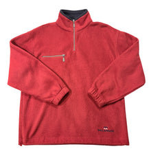 Load image into Gallery viewer, Vintage Billabong Red Fleece Quarter Zip Pullover Size L - Image 1