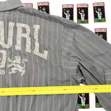 Load image into Gallery viewer, Y2K Rip Curl Men's Grey Striped Long Sleeve Button-Down Shirt XL - Image 4