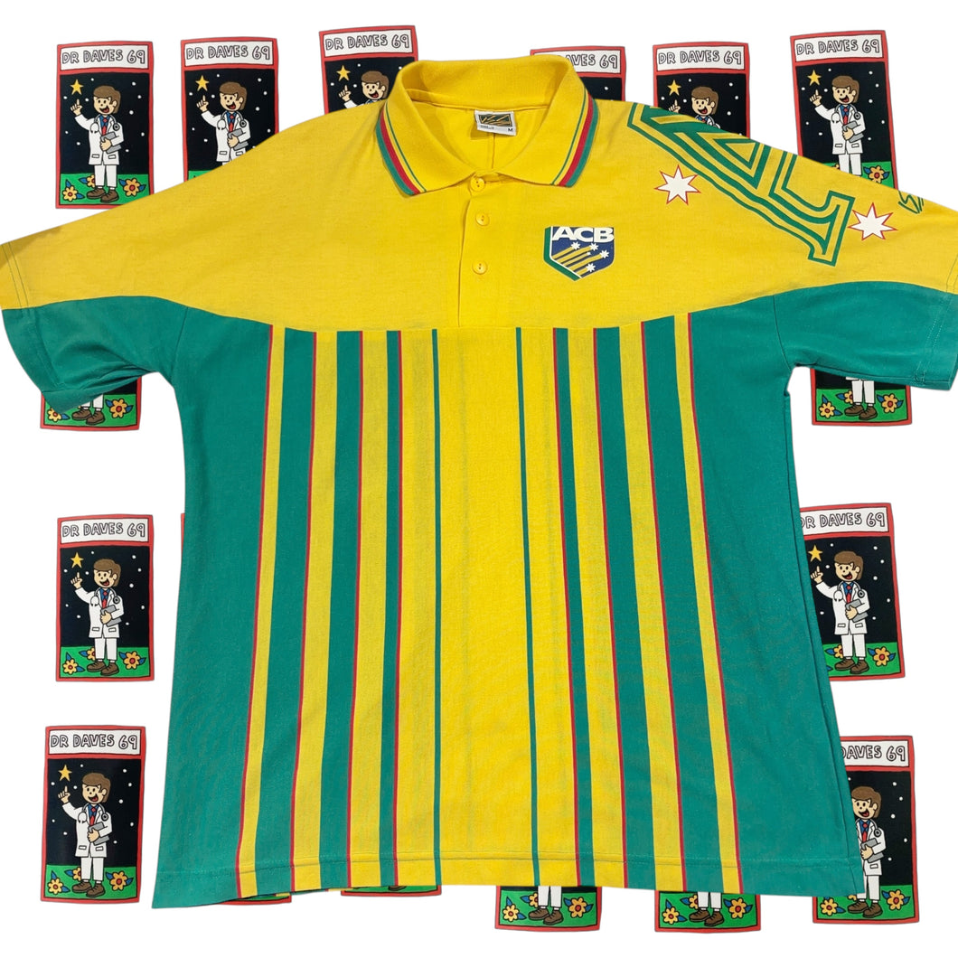 Rare 90's Cricket Australia Strip Size M Fits M-L