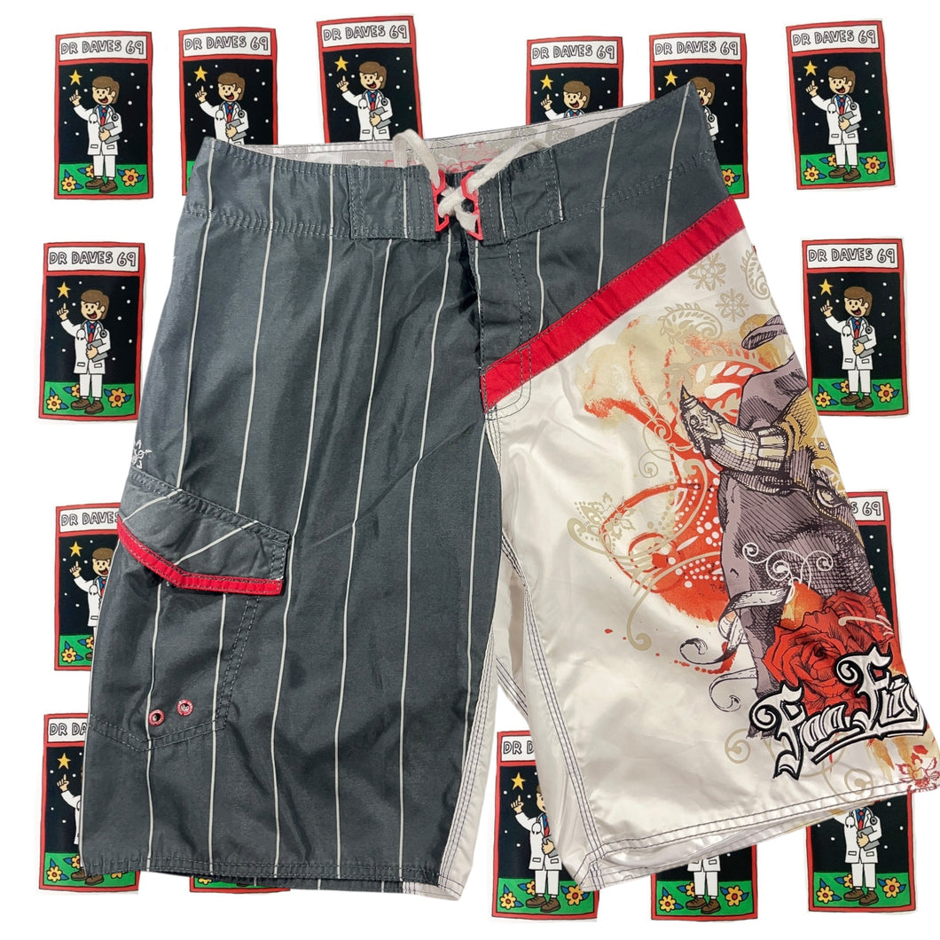 Y2K Billabong Bootleg? Foo Fighters Board Shorts Size 28
