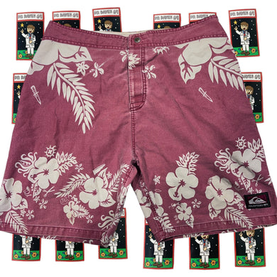 Vintage Quiksilver Flower Boardshorts Size 34
