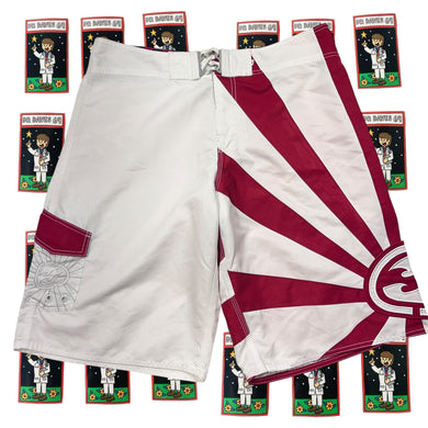Y2K Billabong Andy Irons Rising Sun  Board Shorts Size 36 rare colourway