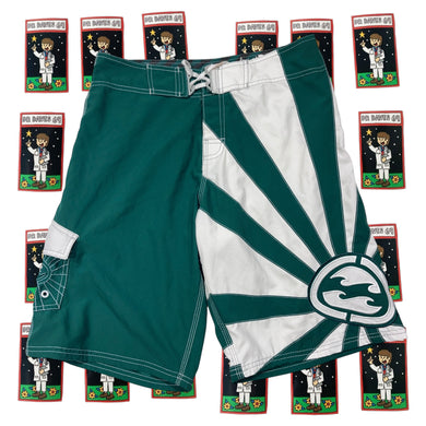 Y2K Billabong Andy Irons Rising Sun  Board Shorts Size 28 Tag 16