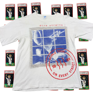 Vintage Dire Straights Aus Tour T-shirt Size L